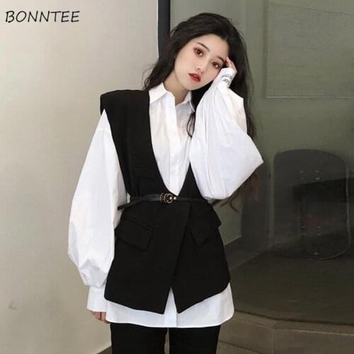 Waistcoats Women Black Sleeveless Solid Daily V-Neck Simple All-match Korean Style Office Lady Coat Harajuku Jackets for Female