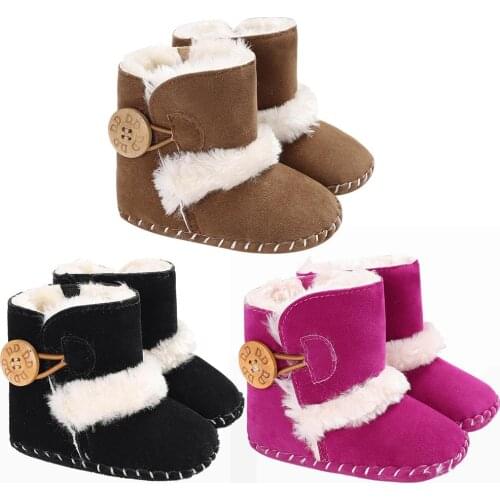 JOCESTYLE Baby Girl Boy Snow Boots Winter Warm Shoes Toddler Anti-slip Fleece Prewalker Dropshipping