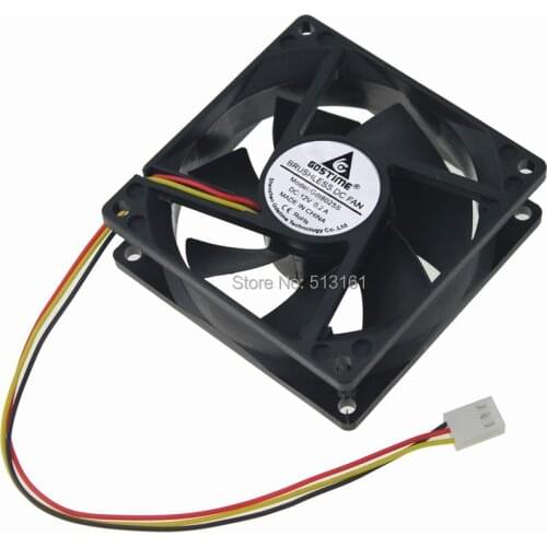 10pcs Gdstime Sleeve Bearing 8cm 80*80*25mm Cooler 3Pin 80mm 12V DC Cooling Fan