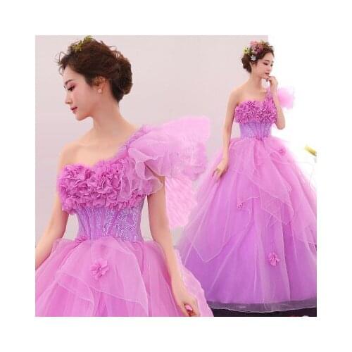 100%real light lavender/hot pink gown Medieval Renaissance gown Sissi princess dress Victorian /Marie Antoinette/ Belle