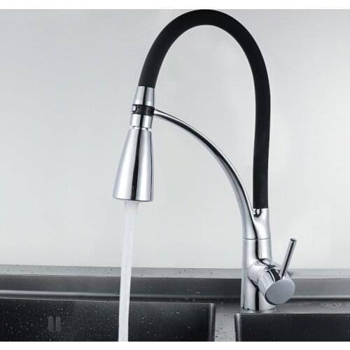 2020 new high quality kitchen sink full copper faucet LED pull-out kitchen hot and cold water faucet bathroom faucet
