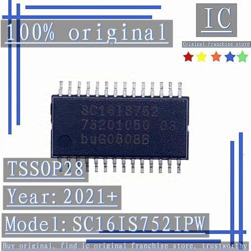 2021+ 100% Brand new original 5PCS-10PCS SC16IS752IPW SC16IS752 TSSOP-28 Dual-channel interface chip IC
