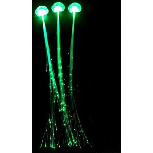 50pcs/lot 2018 Green LED Wigs Glowing Flash LED Hair Braid Clip Hairpin Decoration Light Up Show Easter Party supplies Christmas