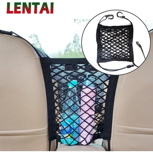 LENTAI 1PC Car storage net pocket Auto seat Phone bag For BMW E46 E60 Ford focus 2 Mazda 3 Volkswagen Polo Golf 4 Skoda octavia
