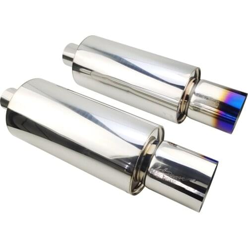 Car Accessories Styling Exhaust Systems Muffler Tail Pipe High Quality Universal Stainless Steel 304 Interface 76mm Export 115mm