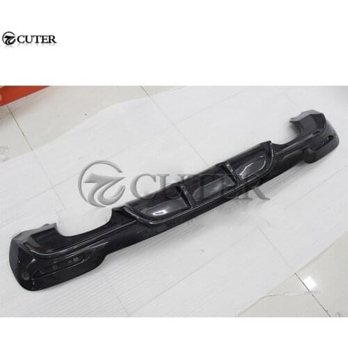 F34 3 series 328i GT Carbon Fiber Car rear bumper diffuser four out lip for BMW F34 GT standard bumper body kit 13-18