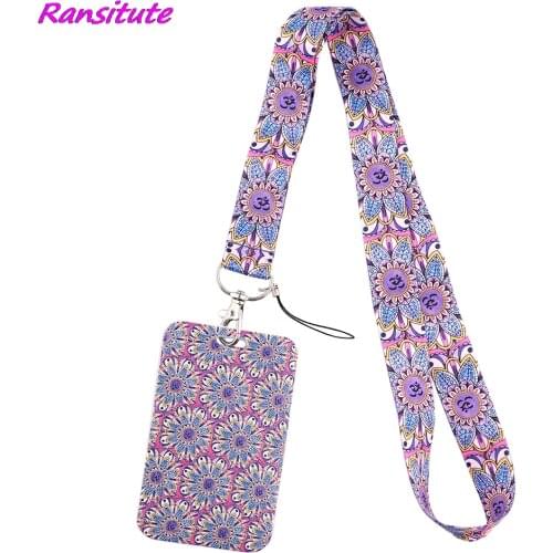 Ransitute R1958 Yoga Purple Neck Strap Lanyard For Keys ID Card Gym Phone Straps USB Badge Holder DIY Hang Rope Lariat Lanyard
