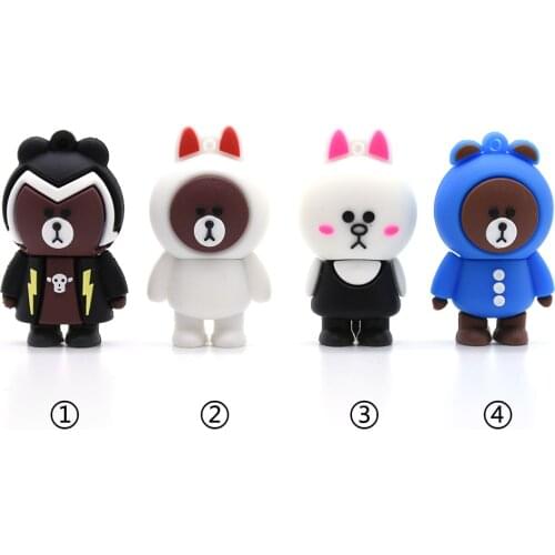 Hot Sale Usb Cute Bear PenDrive Usb Flash Drive 4gb 8gb 16gb 32gb 64gb Memory Stick Usb Pen Drive Usb Stick Flash Free Shipping