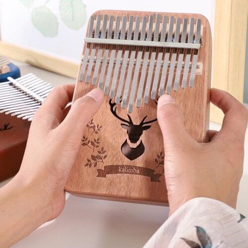 17 Keys Kalimba Thumb Piano High Quality Wood Mahogany Mbira Body Musical Instruments With Learning Book Kalimba Piano