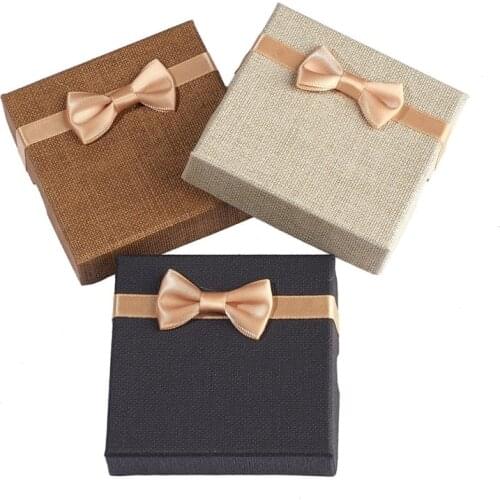 12pcs Cardboard Bracelet Boxes Square For Jewelry Gifts Present Storage Display Storage Box Cases Mixed Color 8.8x8.8x2.2cm