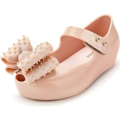 Mini Melissa Butterfly Summer Style Sandals Children Casual Shoes Toddler Kids Girls Beach Sandals Cute Bow Girls Princess Shoes