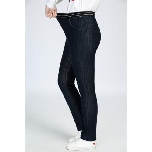 Plus Size 10XL 9XL 8XL 7XL Women Autumn Spring Long Pencil Pants Elasitc High Waist Jeans Women Skinny Stretch Denim For Mujers