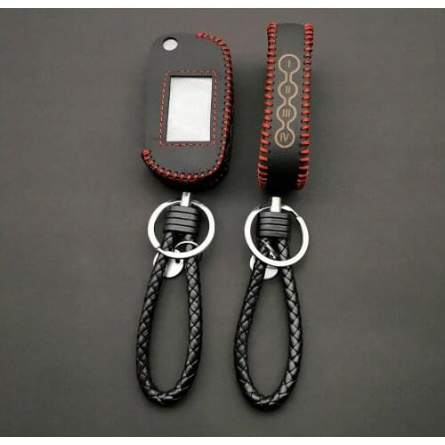 Fashion Style Genuine Leather Key Case for Scher-Khan Magicar 7 8 9 10 Uncut Blade Fob Cover M7 M9 Folding Car Flip Remote