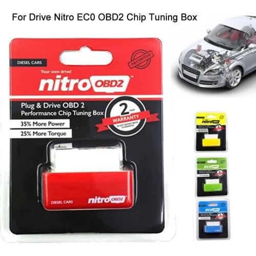 Nitro OBD2 EcoOBD2 ECU Chip Tuning Box Plug & Driver NitroOBD2 Eco OBD2 for Cars 15% Fuel Save More Power