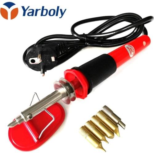 Pyrography Tool 220V-240V DIY Craft Woodburning Solder Pen Wood Burning Pen Electric Soldering Iron Tool Set with 5 tips