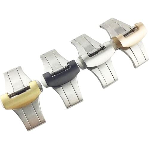 Watch accessories stainless steel buckle 20mm22mm double press butterfly buckle suitable for Panerai strap folding buckle