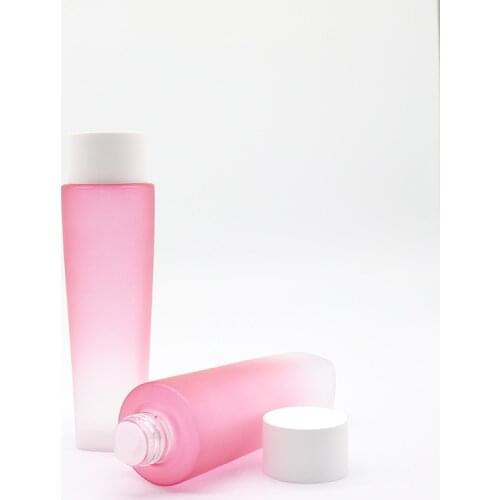 Pink Shade Resinous Bottle Gradient Ramp Pink 200ML Aromatherapy Liquid Massage Oil Pipette Bottles Refillable Toner Container