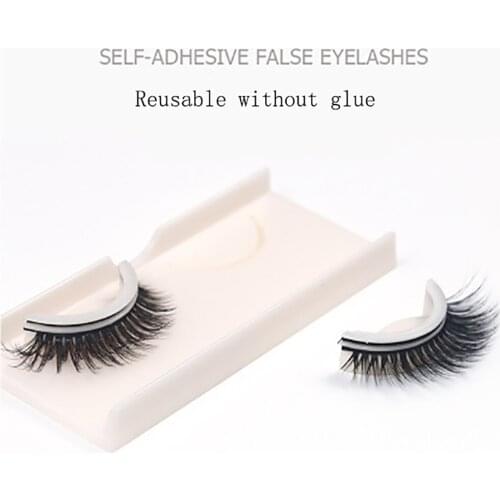 Self-adhesive 3D false eyelashes without glue 3 seconds speed wear self-adhesive mink eyelashes
