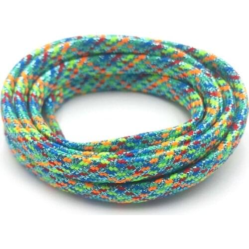 7mm Multi-Colors Combination Glitter Metalline Shoelaces Metallic Shoe Cords For Canvas Boot Men Women Sneaker