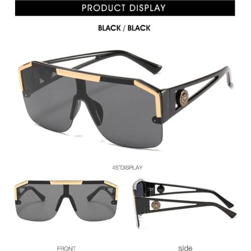 2021 New Fashion Big Square Sunglasses Men Style Gradient Trendy Driving Retro Brand Design Sun Glasses UV400 Wholesale Dropship
