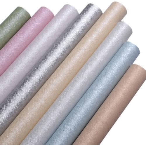 Modern Silk Material PVC Waterproof Thicken Wallpapers Self-Adhesive Pure Color Plain Wall Stickers Living Room Hotel Wall Decal