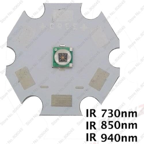 10pcs 3W 3535 EPILEDs Infrared IR 850NM 730NM 940NM High Power LED Emitter with 8mm / 12mm / 14mm / 16mm / 20mm PCB