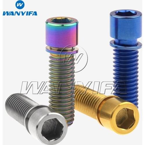Wanyifa Titanium Ti Allen Small Head Bolt M8x 20 25mm Screws with Washers for BMX Bike Bicycle Stem