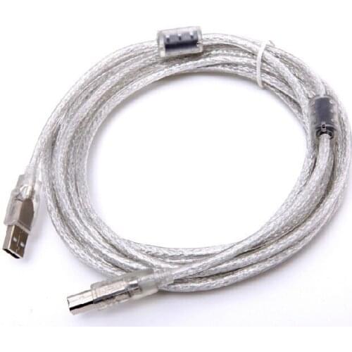 U415 USB silver high speed anti-interference dual ring USB2.0 printer USB DAC AUDIO transmission line