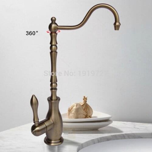 Vidric Newly 100% Brass Antique Bronze Style Standard Lever Touch Flo Short Round Vented Ceramic Disc Water Filter Faucet Tap