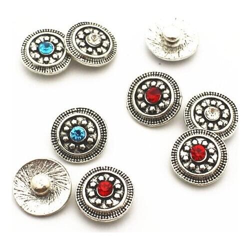 High quality 20pcs/lot crystal alloy 12mm Glass Snap Buttons Fit DIY Snap Bracelet Snap Button Charms Jewelry