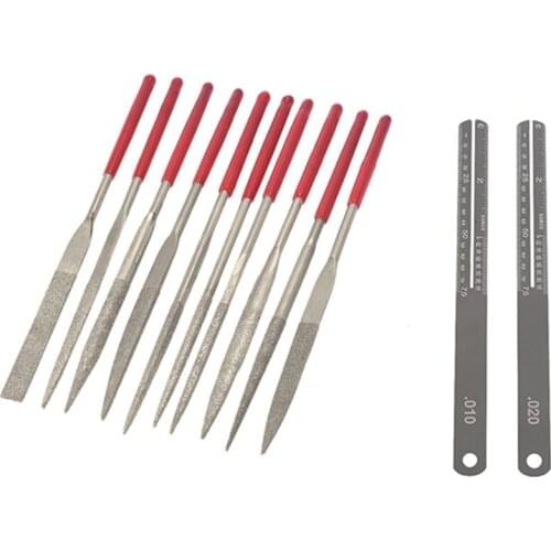 1 Set Guitar Fret Nut Saddle Slot Pickguard Grinding File Group Set & 1set Guitar Fret Puller Fretboard Fingerboard