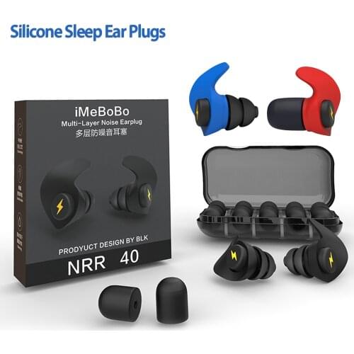 1 Box Soft Foam Sleeping Earplugs Silicone Anti Noise Ear Plugs For Concert Traveling Study Noise Reduction Filter Earplug