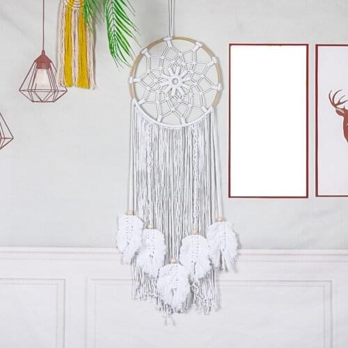 1pcs Tapestry Cotton Thread Lace Tassel Handmade Knitted Tapestry Living Room Bedroom Bohemian Home Decor