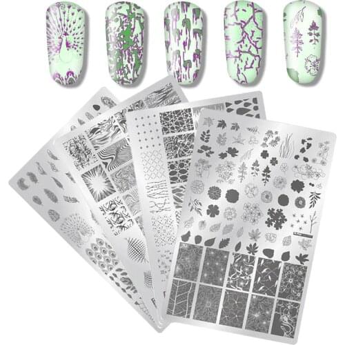 1pc Nail Art Stamp Template Rectangle Beautiful Flower Little Turtle Zodiac Image Pattern Printing Plate for Manicure Stencil