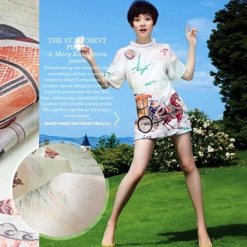 140*140cm wide 12mm gharry print stiff silk organza fabric for dress shirt clothes pants D259