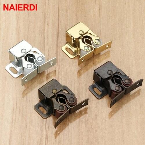 2PCS Magnet Cabinet Catches Door Stop Closer Stoppers Damper Buffer For Wardrobe Hardware Furniture Fittings Accessories