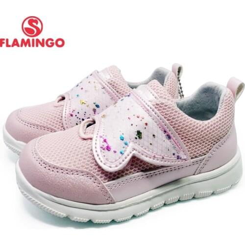 FLAMINGO 2021 Spring Sport Running Children Shoes Hook&Loop Outdoor Sneaker for Kids Size 23-28 Free Shipping 211P-Z5-2257