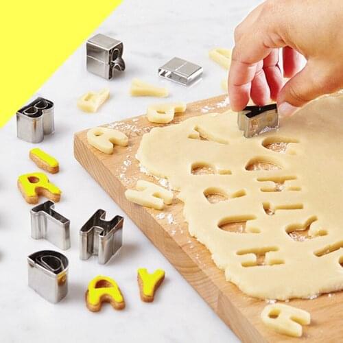 26pcs/Set Capital Letter Cookie Cutter Molds Bakeware Biscuit Pastry Mould Stailess Steel Baking Kitchen Tools