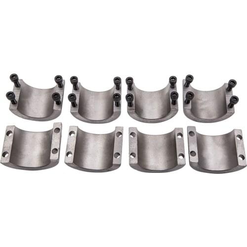 4 Steel Bolt On Tube Clamps 1.75" 1 3/4" Roll Cage Mounts Lightbar Tire Mount