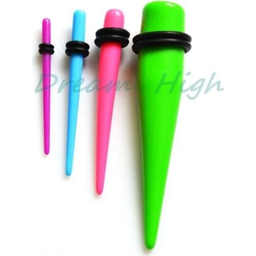 New Arrival Free Shipping Ear Taper Stretching Expander Piercing Jewelry Acrylic Earring Plugs Tunnel 4color 1.6-10mm Popular