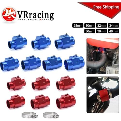 FREE SHIPPING Water Temp Gauge Radiator Temperature Water Temp Joint Pipe Sensor 40mm/36mm/34mm/32mm/30mm/28mm Hose Adapter