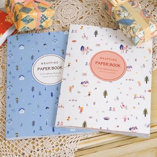 Scrapbooking Paper pack,24 sheets/pack,12 designs, Little tree pattern you & me Gift wrapping paper book,origami,DIY craft