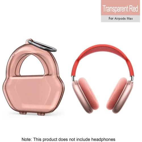 Headphones Case Headset Shell Protector Travel Carrying Storage Bag Protective Box Mini Pouch with Carabiner for AirPods Max