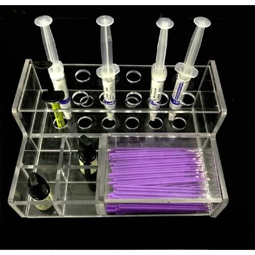 Dental Lab Acrylic Composite Applicator Dispenser Premium Organizer Holder for Composite Syringes & Accessories 1 case