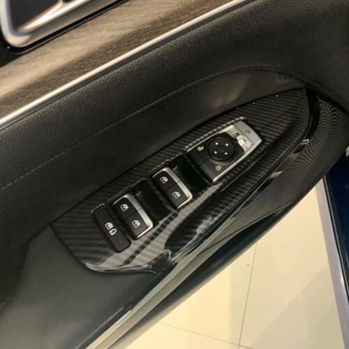 For KIA Optima K5 2020 2021 ABS Carbon Fiber Window Switch Button Frame Decoration Cover Trim Car Styling Interior Accessories