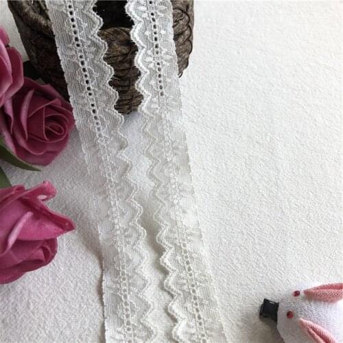 2.5cm S1875 2.5 cm coton dentelle garnitures ruban blanc fête de mariage artisanat/hometexil/enfant robe couture patchwork fait