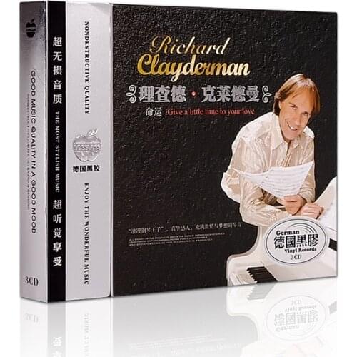Pure Music 3 CD Disc Richard Clayderman Classic Pop Music Piano Piece Collection 12cm Vinyl Records Disc