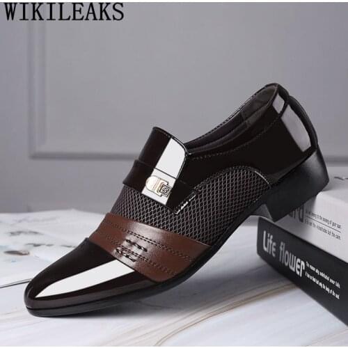 Loafers Men Suit Shoes Italian Dress Party Shoes Men Formal 2020 Slip Dress Coiffeur Brand Elegant Shoes for Men Plus Size Dress