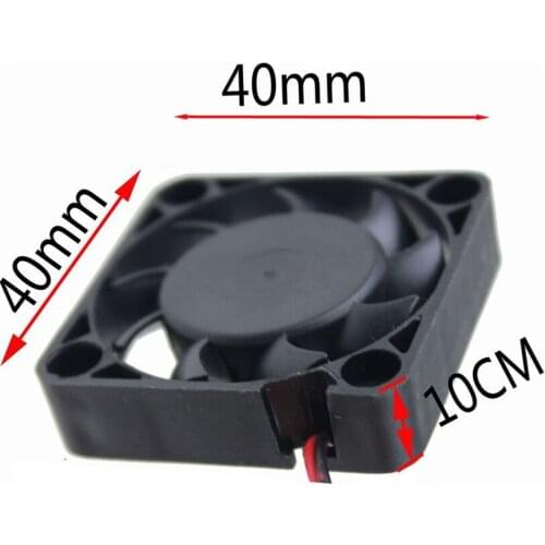 2pcs 12V Mini Cooling Computer Fan - Small 40mm x 10mm DC Brushless 2-pin O.15
