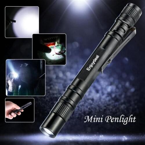 Powerful led Flashlight Enjoydeal LED 1000 Lumens Lamp Clip Mini Penlight Waterproof Flashlight Torch 1PC